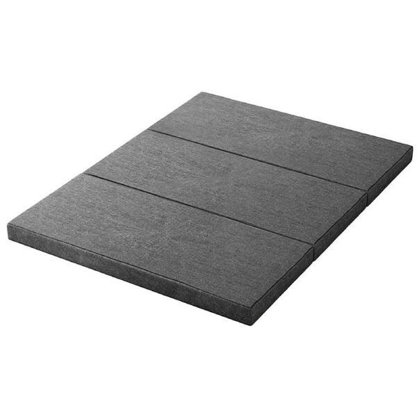 Giselle Folding Mattress 10cm Queen Foldable Foam Grey Bed Mat
