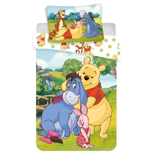 Disney Winnie The Pooh and Friends Kids Cotton Quilt Cover Set for Toddler Bed