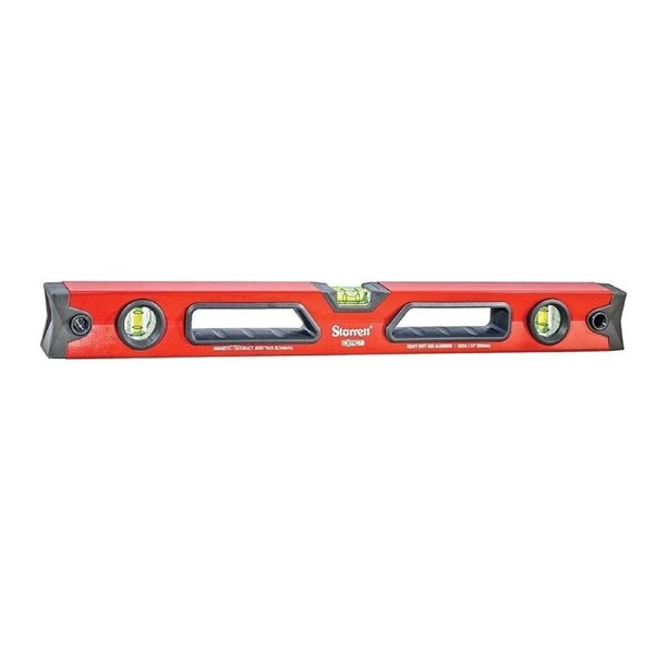 STARRETT 600mm Exact Aluminum Box Beam Level with 3 Block Vials - KLBX24-N