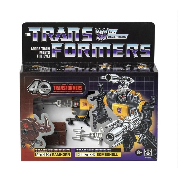 Transformers 40th Anniversary Retro Autobot RAMHORN & INSECTICON BOMBSHELL