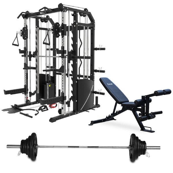 Impact Fitness MF20 Multi-Functional Trainer with Smith Machine & 120kg Barbell
