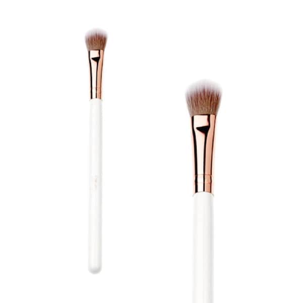 Silk Oil of Morocco - Vegan Blending Eye Brush - White & Rose Gold