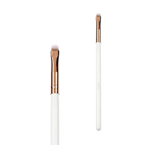 Silk Oil of Morocco - Vegan Small Shadow Brush - White & Rose Gold