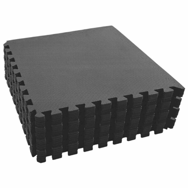 Pool Ground Mat 24 pcs Black 8.64 ? EVA Foam vidaXL