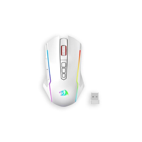 Redragon M914-W-RGB NIX White Full-Size Tri-Mode RGB Gaming Mouse