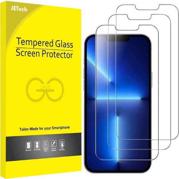 JETech 3-Pack Screen Protector for iPhone 17e (2026) / iPhone 16e / iPhone 13/13 Pro, Tempered Glass Film, 6.1-Inch Display