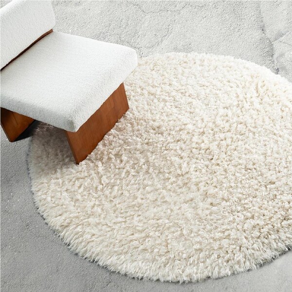 Loopsie Tamale Cream Shag Round Rug 120cm x 120cm