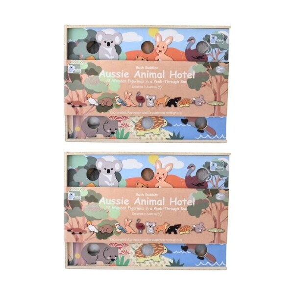 2PK Koala Dream Bush Buddies Aussie Animal Hotel Wooden Kids Toy Set 2y+