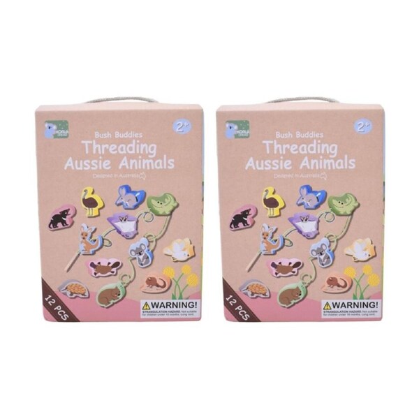 2PK Koala Dream Bush Buddies Threading Aussie Animals Set Timber 2y+