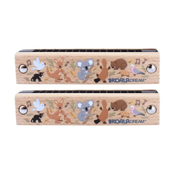 2PK Koala Dream Bush Buddies Aussie Animals Wooden Harmonica Musical Toy 3y+
