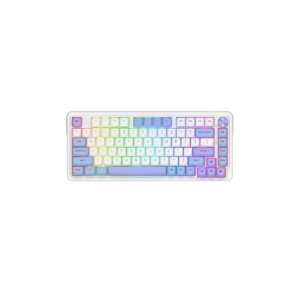 Redragon UCAL K673WBP Max White/Purple 75% Gasket Wireless Mechanical Keyboard