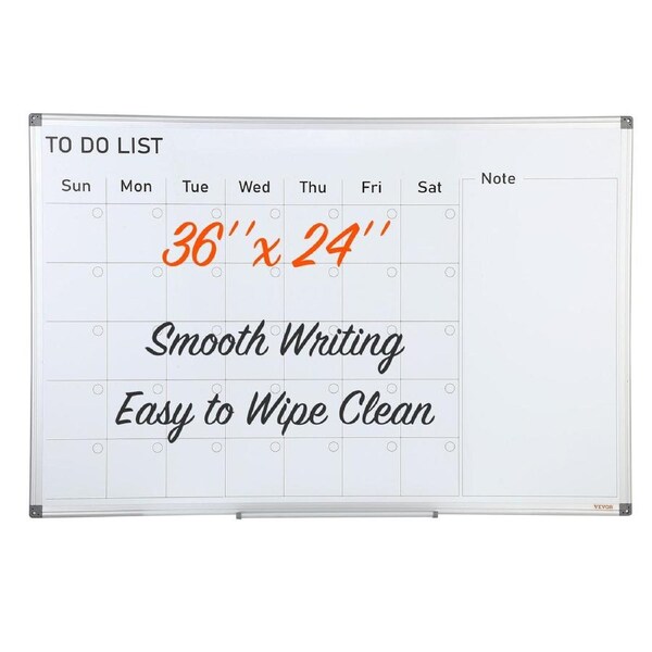 Magnetic Whiteboard Dry Erase Board 36" x 24" Wall Mounted for Office