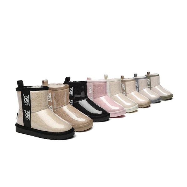 AUSTRALIAN SHEPHERD® UGG Kids Clear Waterproof Shearling Boots Coated Classic Cream/Milk / AU Kids 8-10 / EU 26-28