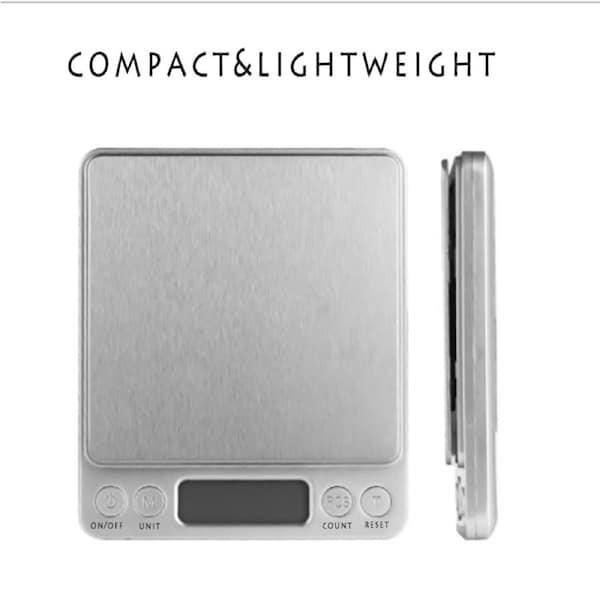 Salesbay Kitchen Scale LCD Digital Home 5kg 3kg 500g Mini Pocket Electronic Food Weight 500g/0.01g Mini Scale