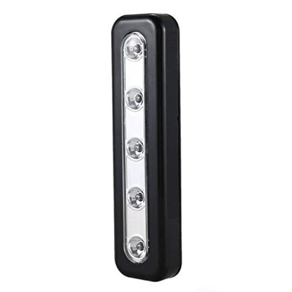 Touch-Light,Mini Wireless Wall Light 5 Led Battery Powered White Cupboard
