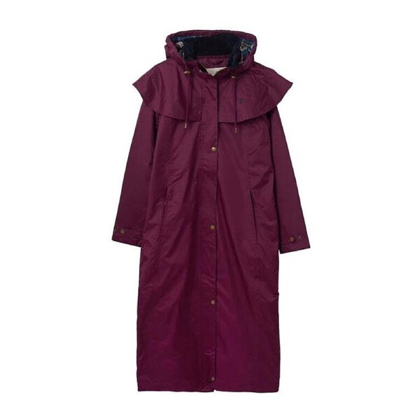 Lighthouse Clothing Ladies Outback Jacket Coat Full Length Plum Colour 8