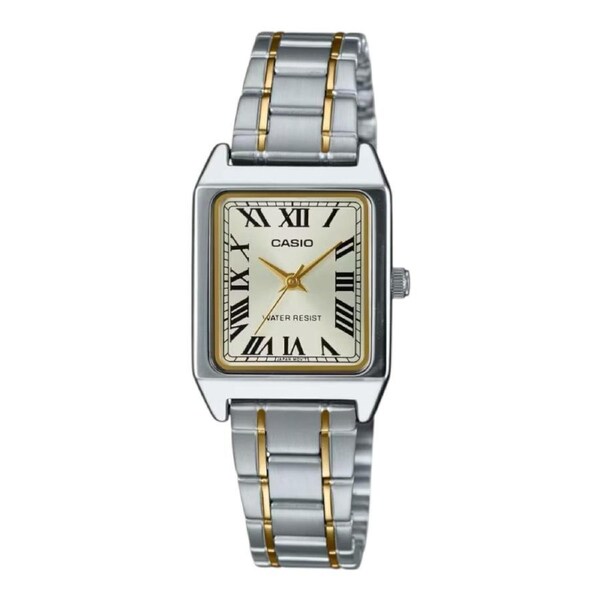 Casio LTP-V007SG-9E Womens Watch Gold Silver Steel Band Analog Classic