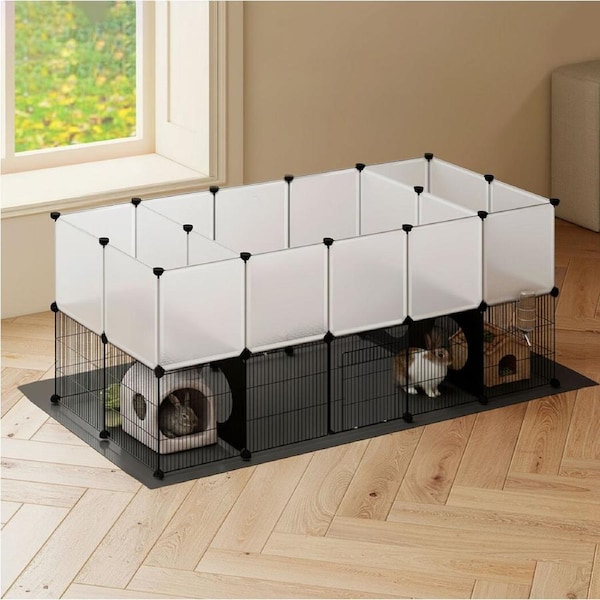 Pawz Pet Playpen Guinea Pig Rabbit Cage Small Animal DIY Fence 36 Panels Mat