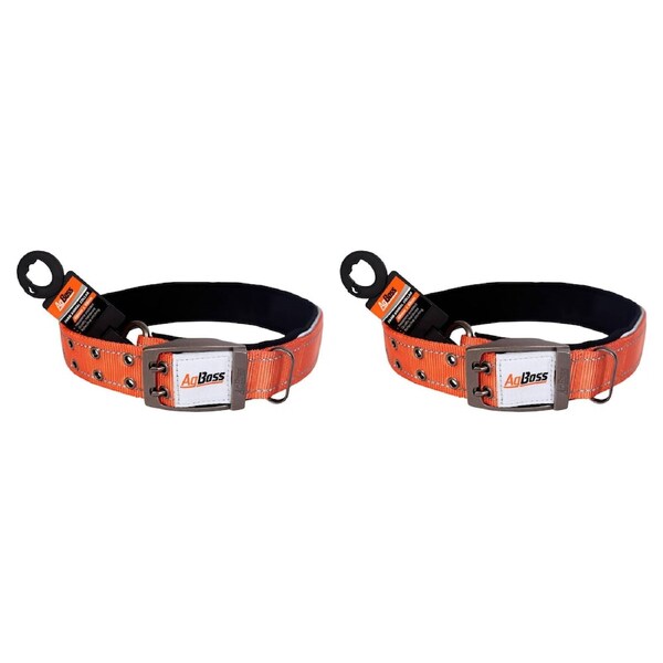 AgBoss 2 Pack 40mm x 65cm Dog Collar - Orange - 500922
