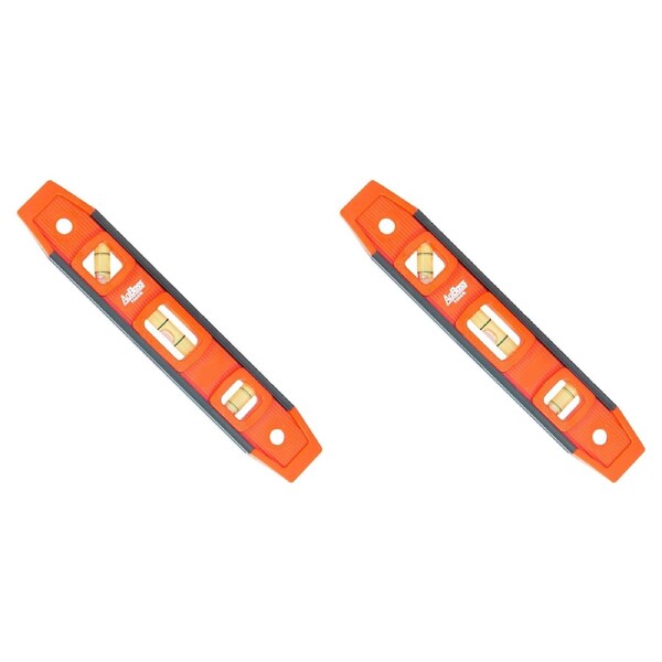 AgBoss 2 Pack 23cm Mini Magnetic Torpedo Spirit Level - 935476