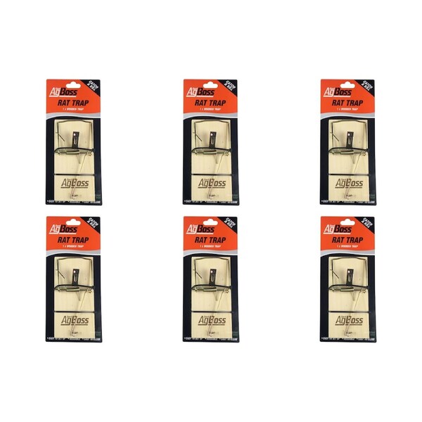 AgBoss 6 Pack Wooden Rat Trap - 300260