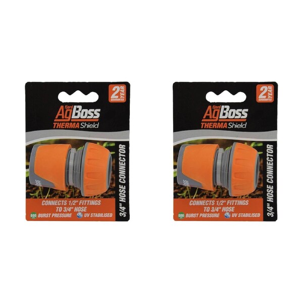 AgBoss 2 Pack ThermaShield 3/4" Hose Connector Fitting - AB4113