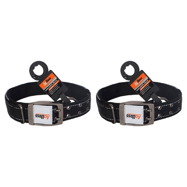 AgBoss 2 Pack 40mm x 70cm Dog Collar - Black - 500932