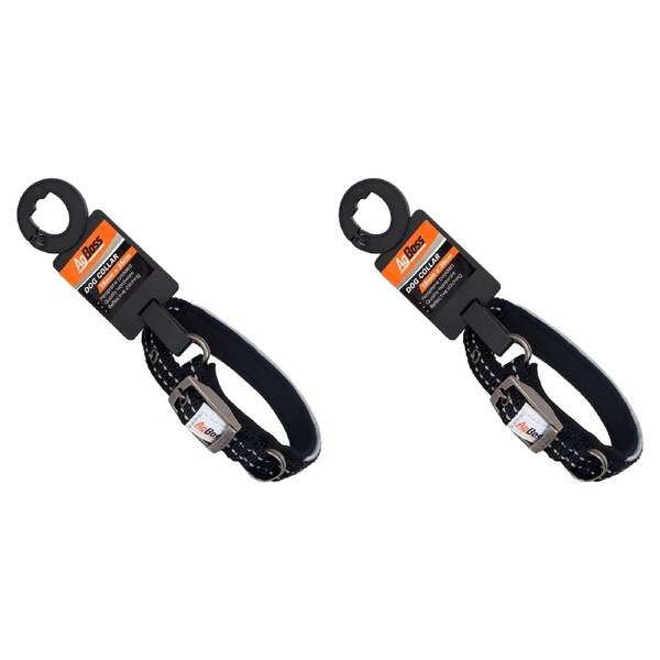 AgBoss 2 Pack 15mm x 35cm Dog Collar - Black - 500888