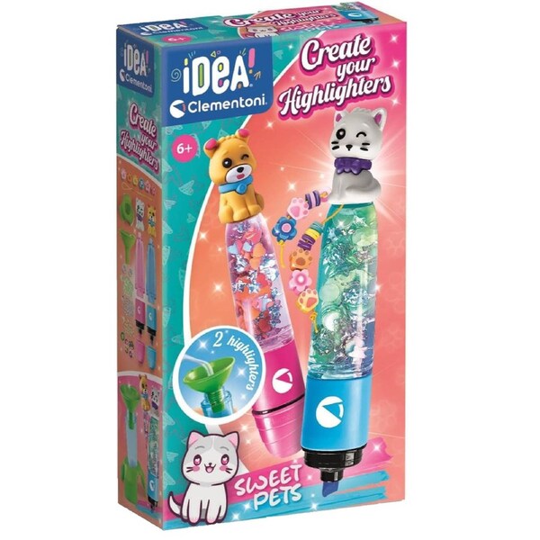 Clementoni IDEA Create Your Highlighters Sweet Pets Kit