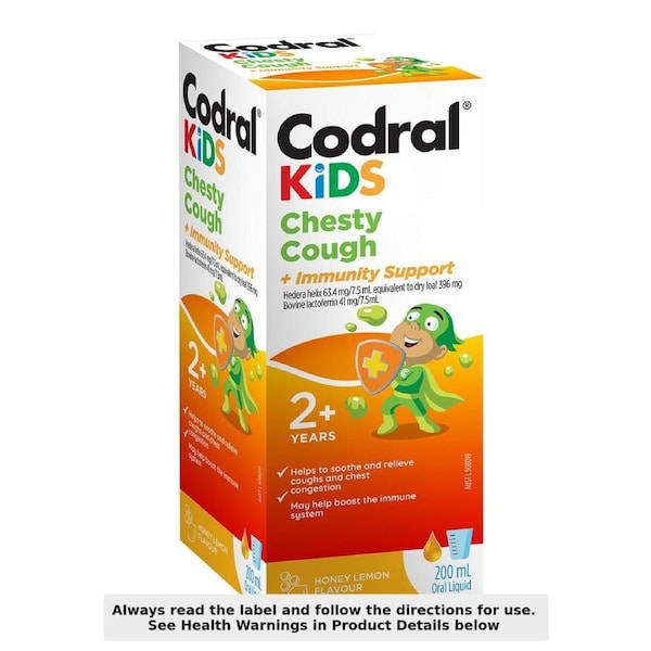 Codral Kids Chesty Cough + Immunity Support Liquid 200mL