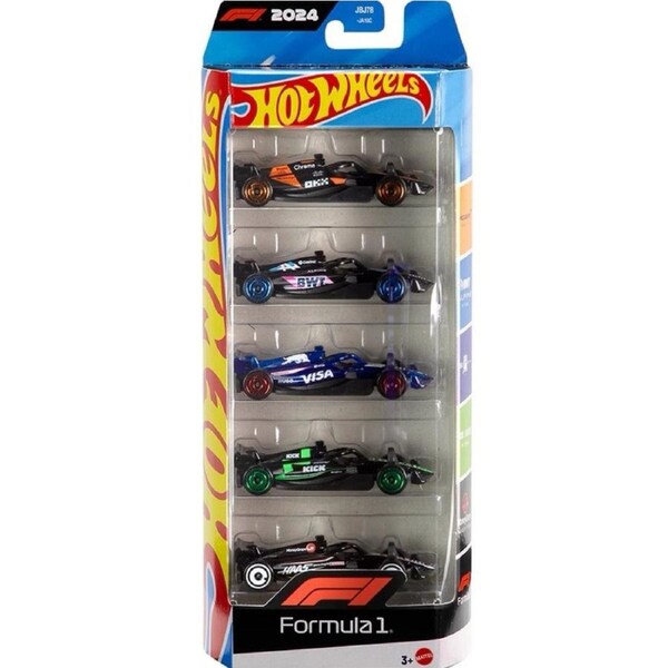 HOLALA Toy Cars 5-Pack 1:64 Scale Die-Cast Vehicles Featuring F1 Racing Team Decos Race Cars