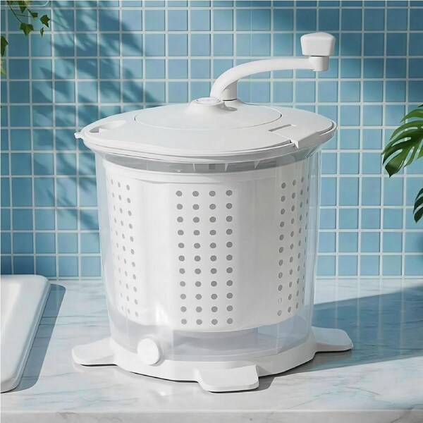 Devanti Portable Washing Machine Manual Spin Dryer Compact for Camping Caravan Apartment