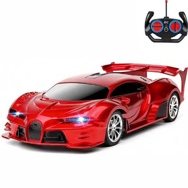 HOLALA Remote Control Car Model Sports Racing Car Toys with Headlights for Kids Gift-Red