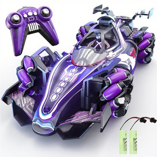HOLALA Remote Control Drift Car F1 Formula High Speed Racing with Spray Music Light-Purple