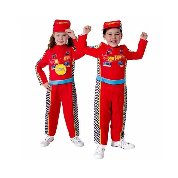 Mattel Hot Wheels Racing Suit Costume Dress Up Party/Halloween 3-5 Years