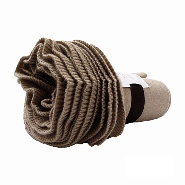Accessorize Double Ruffle Throw Latte - 127 cm x 152 cm, Machine Washable