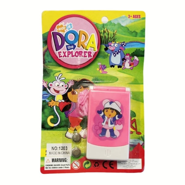 Dora Toy Mobile Phone - Pink, Interactive with Lights & Sounds, Engaging Fun