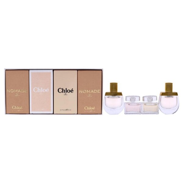 Chloe Variety by Chloe for Women - 4 Pc Mini Gift Set 0.16oz Nomade EDP Spray, 0.16oz Chloe EDT Spray, 0.16oz Chloe EDP Spray, 0.16oz Nomade EDP Spray 4 Pc Mini Gift Set