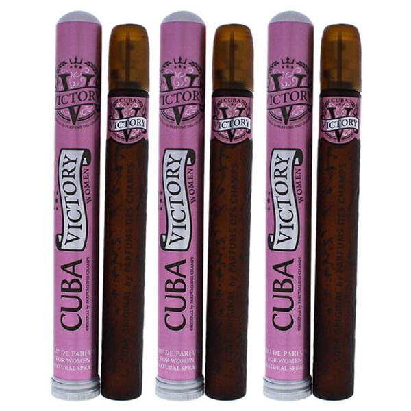 Victory by Cuba for Women - 1.17 oz EDP Spray - Pack of 3 1.17 oz