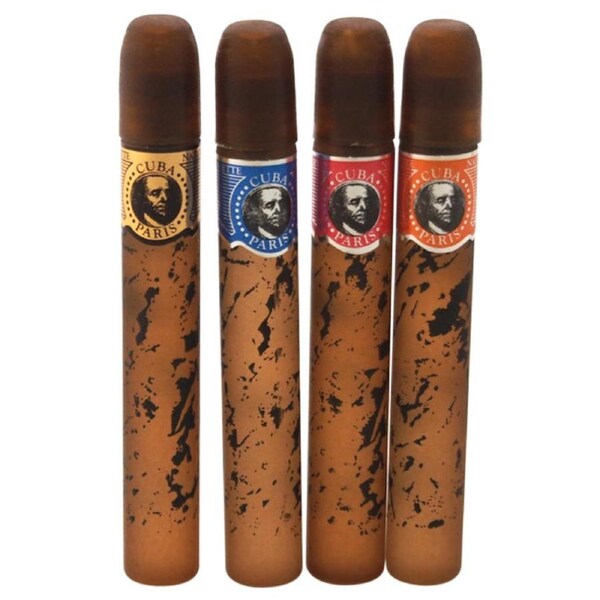 Cuba by Cuba for Men - 4 x 0.17 oz Mini Gift Set Cuba Gold Splash , Cuba Red Splash, Cuba Blue Splash, Cuba Orange Splash 4 Pc Mini Gift Set