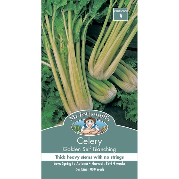 Mr Fothergill's Golden Celery Vegetable Seeds for Sun & Part Shade