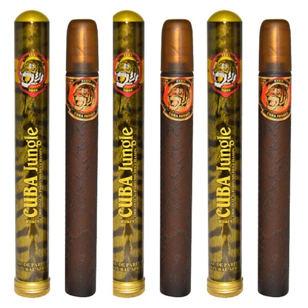 Cuba Jungle Tiger by Cuba for Women - 1.17 oz EDP Spray - Pack of 3 1.17 oz