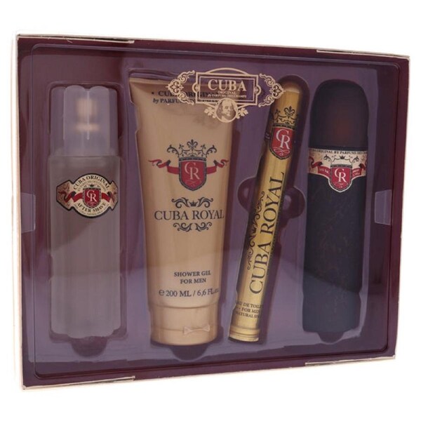 Cuba Royal by Cuba for Men - 4 Pc Gift Set 3.3oz EDT Spray, 1.17oz EDT Spray, 3.3oz After Shave, 6.7oz Shower Gel 4 Pc Gift Set