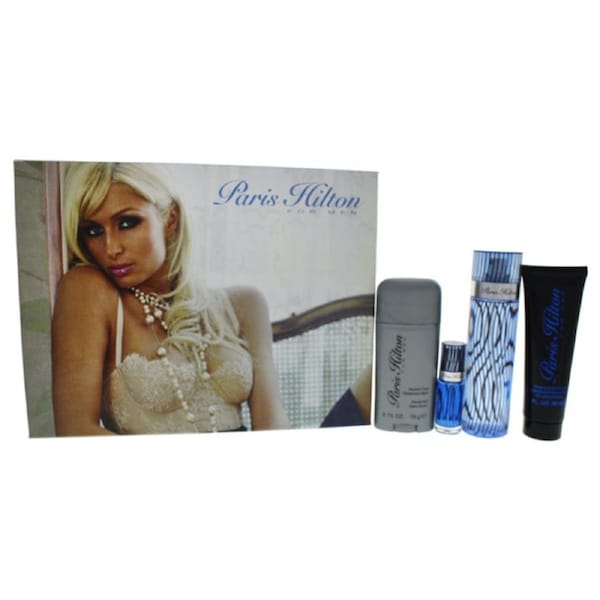 Paris Hilton by Paris Hilton for Men - 4 Pc Gift Set 3.4oz EDT Spray, 3oz Hair and Body Wash, 2.75oz Alcohol Free Deodorant Stick, 0.25oz EDT Spray 4 Pc Gift Set