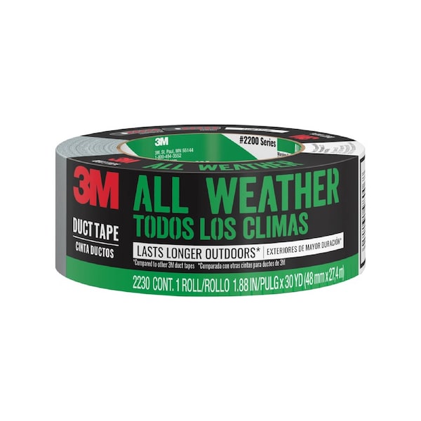 3M 48mm x 22.8m Silver All Weather Duct Tape