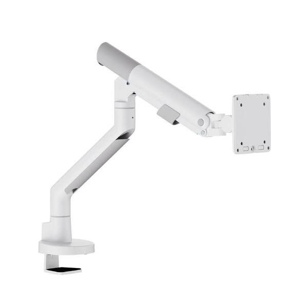 Heavy Duty Gas Spring Single Screen Monitor Arm for 17-49" Displays Screen Holder VESA Mount in Fine White