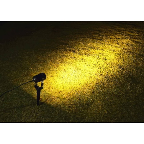 3 x Solar LED Spotlights, 120-130 Lumen, Waterproof, Warm White, 18 cm