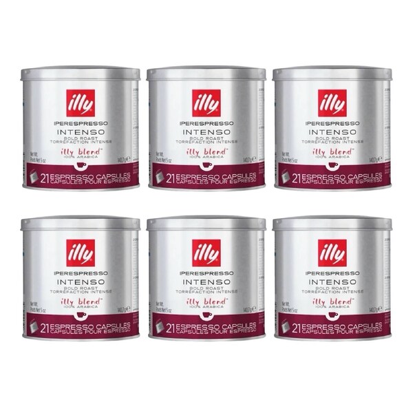 Illy Intenso iPerespresso Capsules Bold Roast 126 Pack (6 x 21)