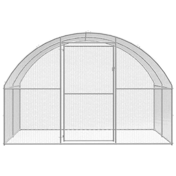 Outdoor Chicken Coop 3x2x2 m Galvanised Steel vidaXL