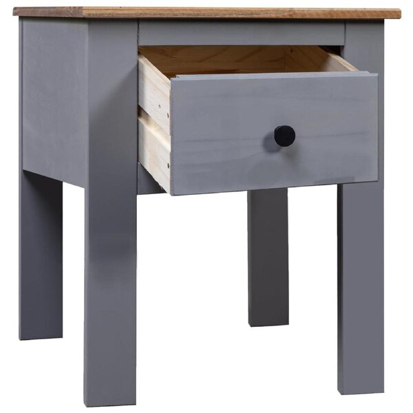 Bedside Cabinet Grey 46x40x57 cm Pine Panama Range vidaXL